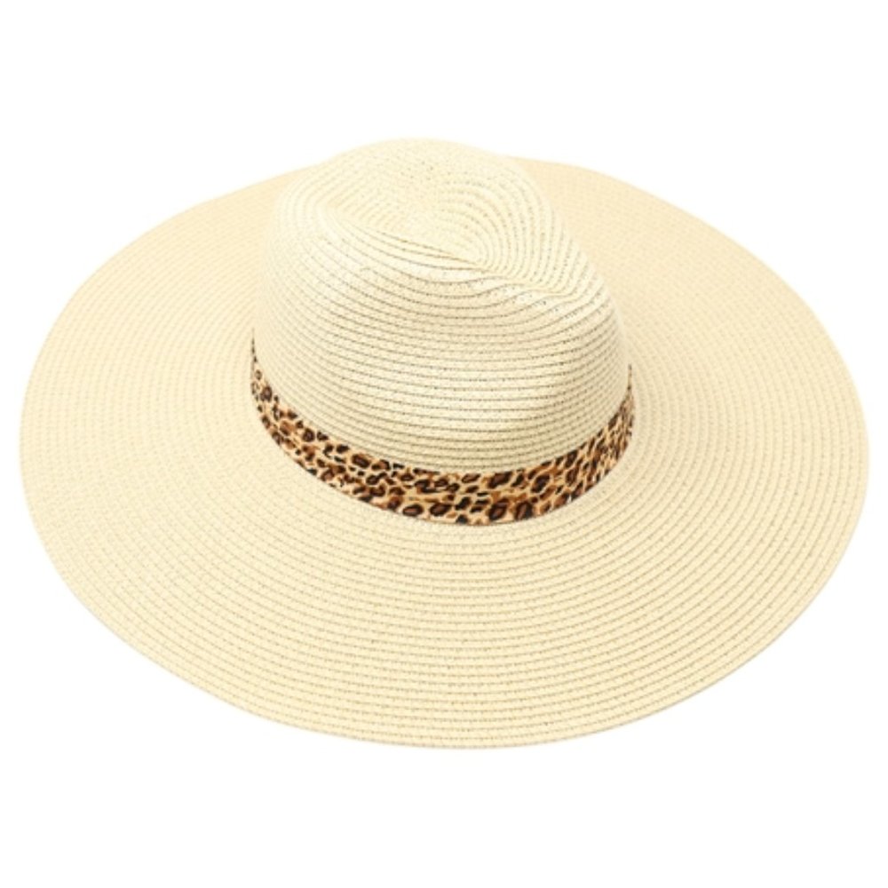 WOMEN'S SUMMER LEOPARD STRAP HAT - Picture 5 of 7